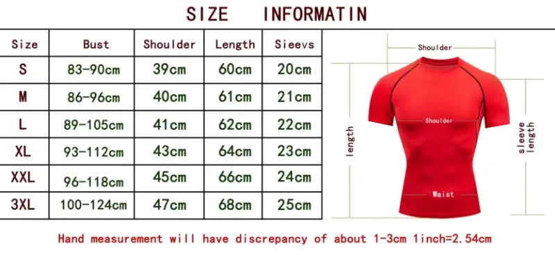 Men's Quick Dry Compression Running Shirt - Athletic Gym Workout Tee